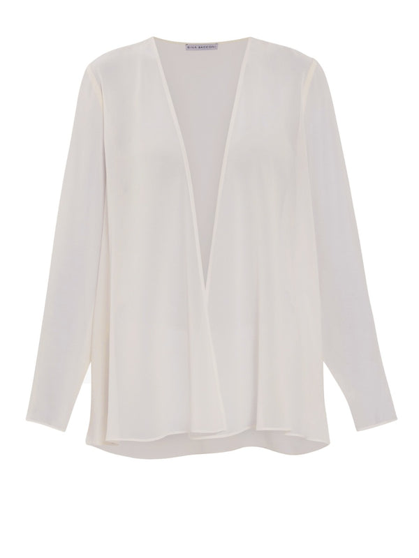 gina bacconi Chiffon jacket SUMMER IVORY
