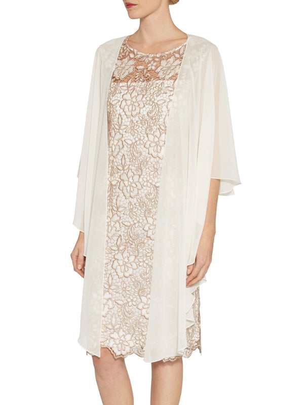 Gina Bacconi Chiffon Shawl CHALK LIGHT