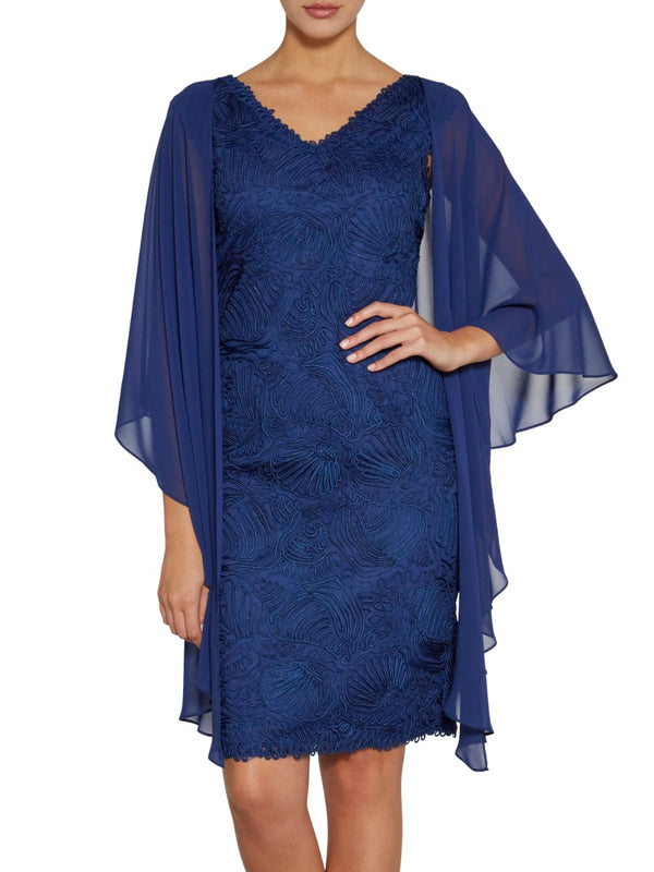 Gina Bacconi Chiffon Shawl NAVY