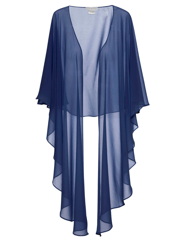 gina bacconi Chiffon shawl NAVY