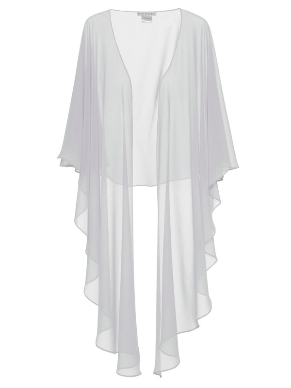 gina bacconi Chiffon shawl SILVER MIST