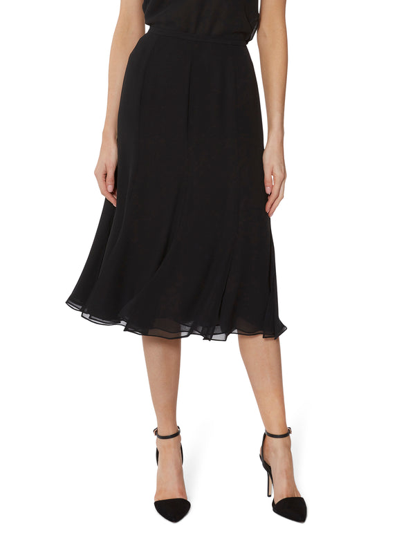 gina bacconi Chiffon triple layer skirt Black