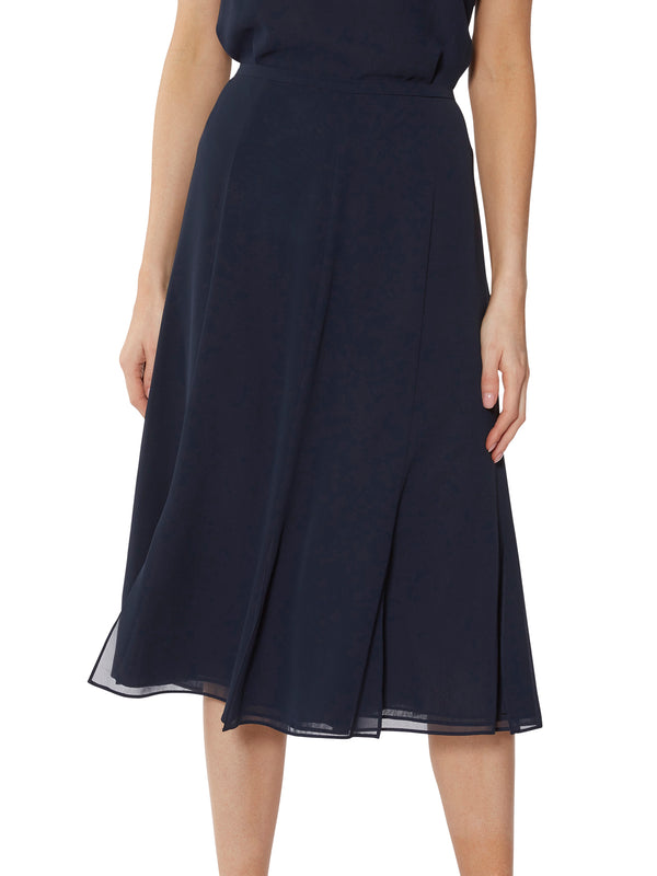 gina bacconi Chiffon triple layer skirt Navy