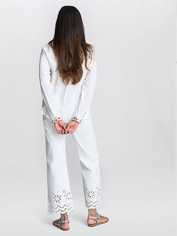 Gina Bacconi Clementine Embroidered Cotton Shirt