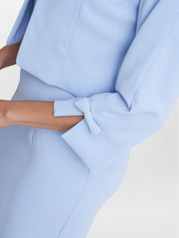 Gina Bacconi Corinne Crepe Dress And Jacket Blue