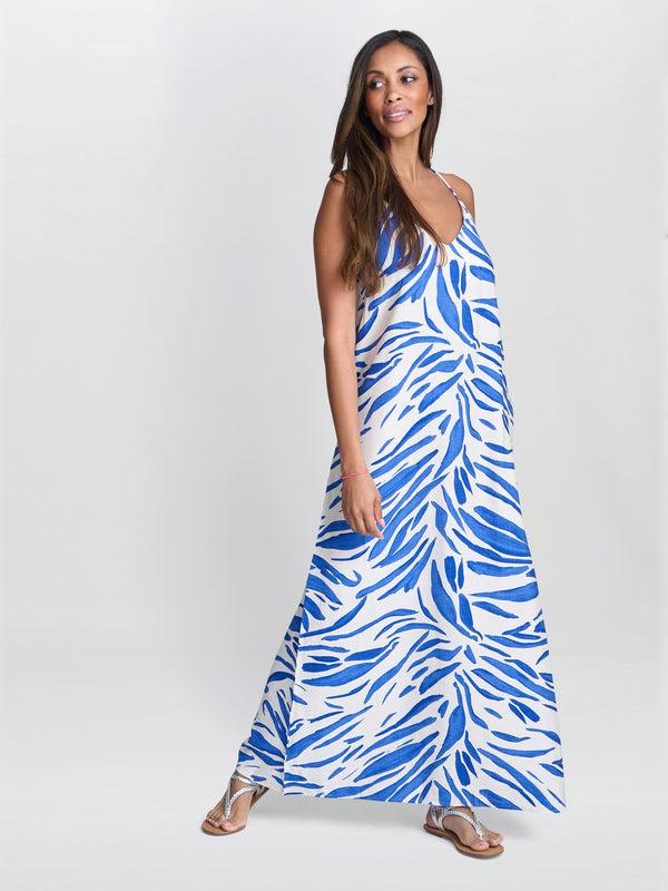 Gina Bacconi Crista Stappy Stripe Dress