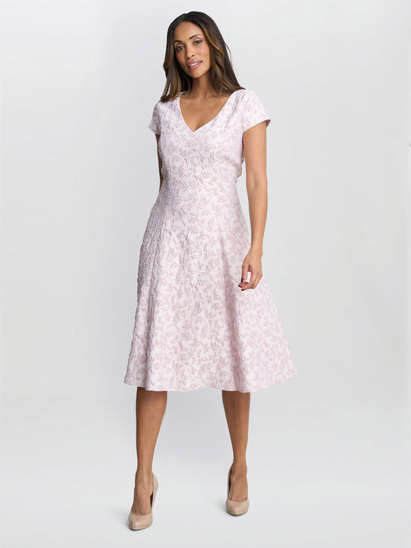 gina bacconi Daphnie jacquard dress