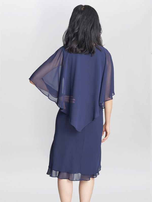 Gina Bacconi Diana V Neck Embellished Dress