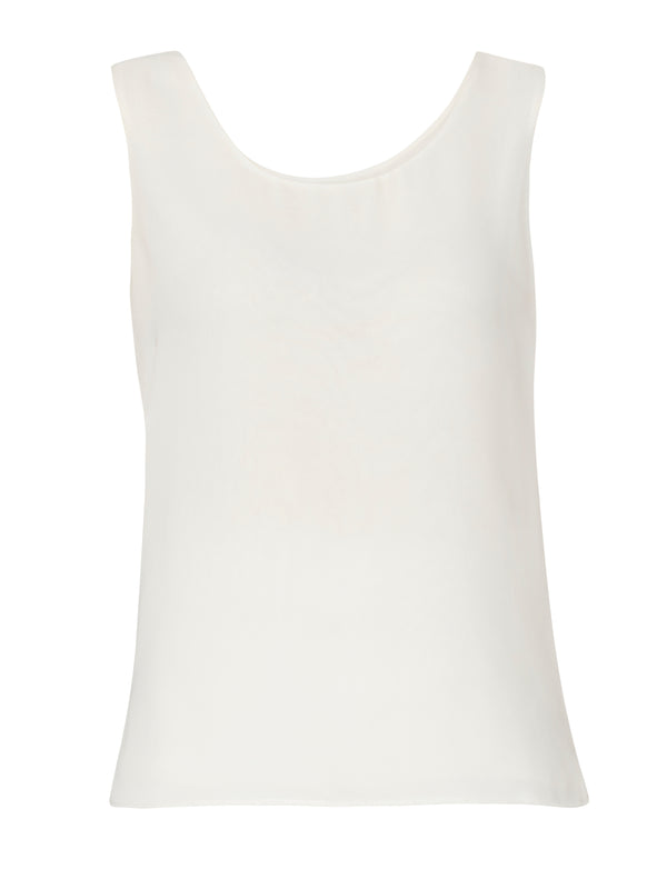 Gina Bacconi Double Layer Chiffon Cami Chalk Light