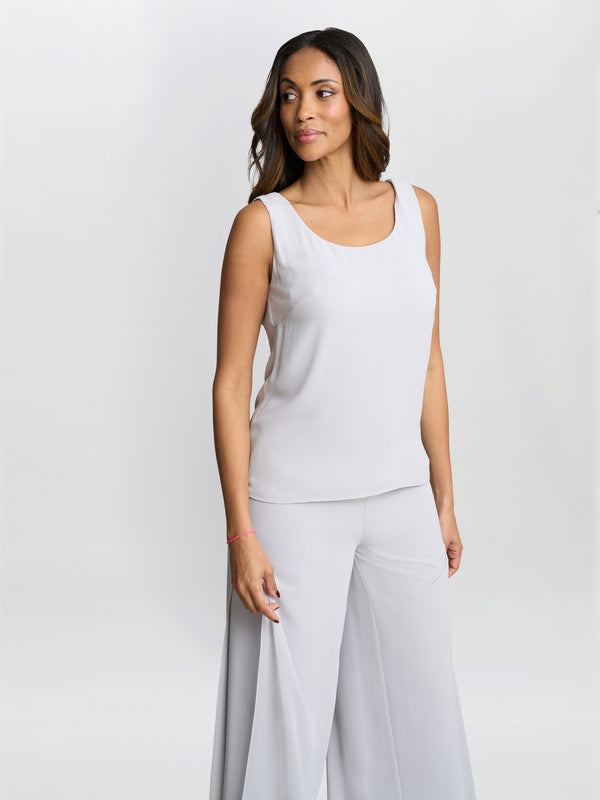 gina bacconi Double layer chiffon cami