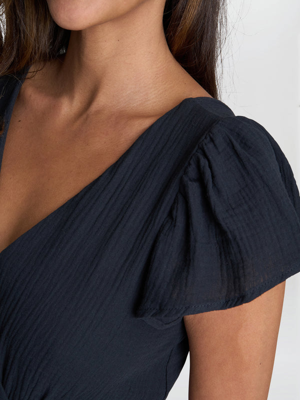 Gina Bacconi Dove Cotton Muslin Maxi Dress