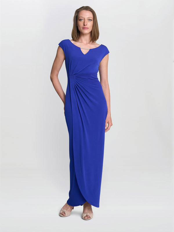 gina bacconi Eileen jersey maxi dress Cobalt