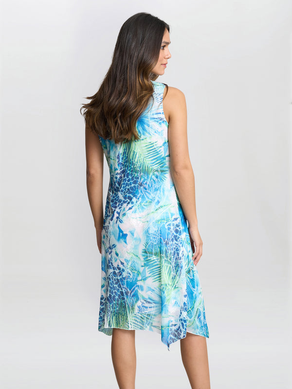 Gina Bacconi Eliana Floral Print Dress