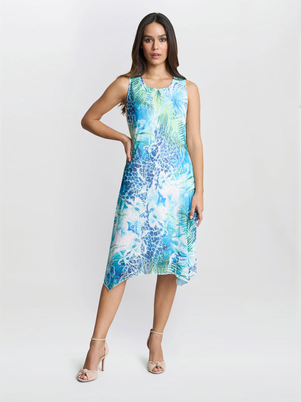 Gina Bacconi Eliana Floral Print Dress