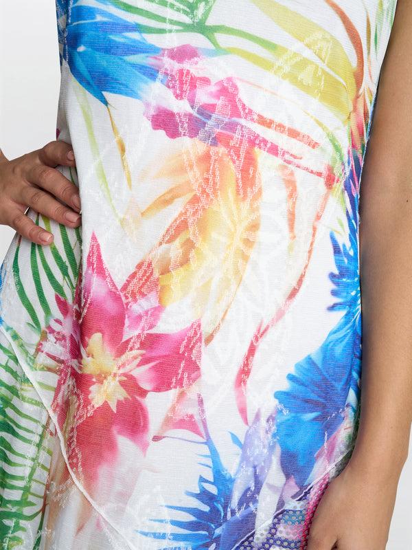 Gina Bacconi Eliza Sleevelss Asymmetric Hem Dress