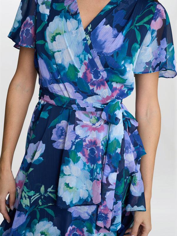 Gina Bacconi Elizabeth Tiered Maxi Dress