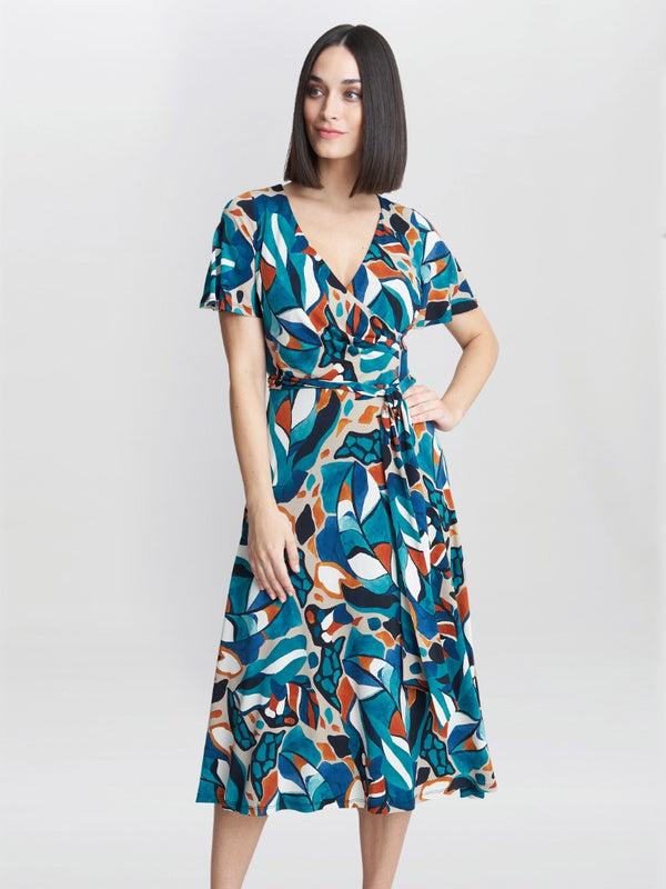gina bacconi Eloise fit and flare dress