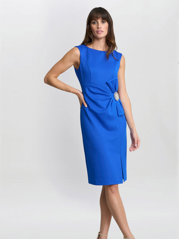 gina bacconi Elsie wrap dress with embellishment