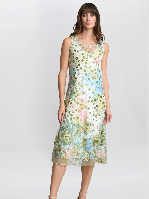 gina bacconi Emilia double layer dress