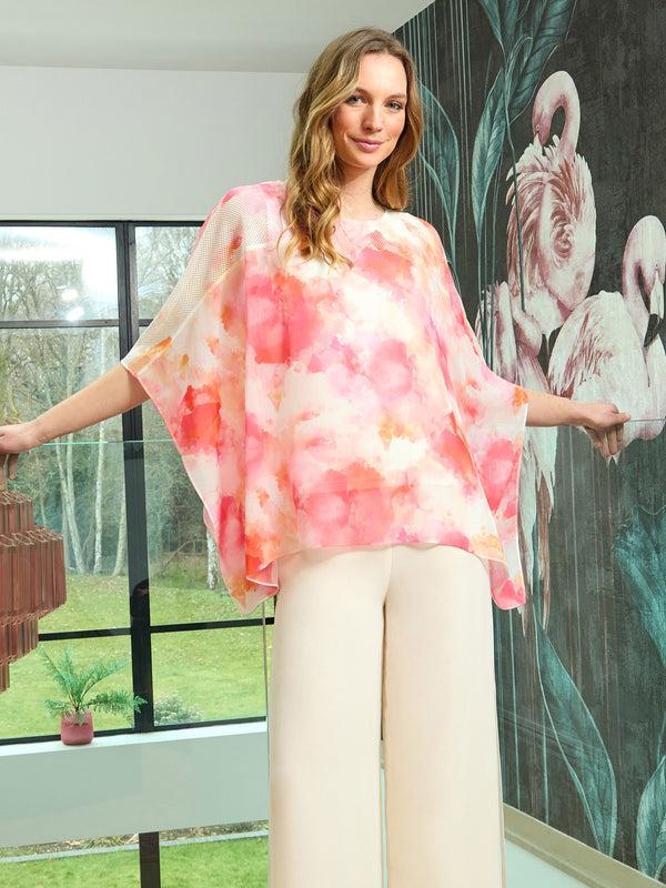 gina bacconi Evie capped sleeve top