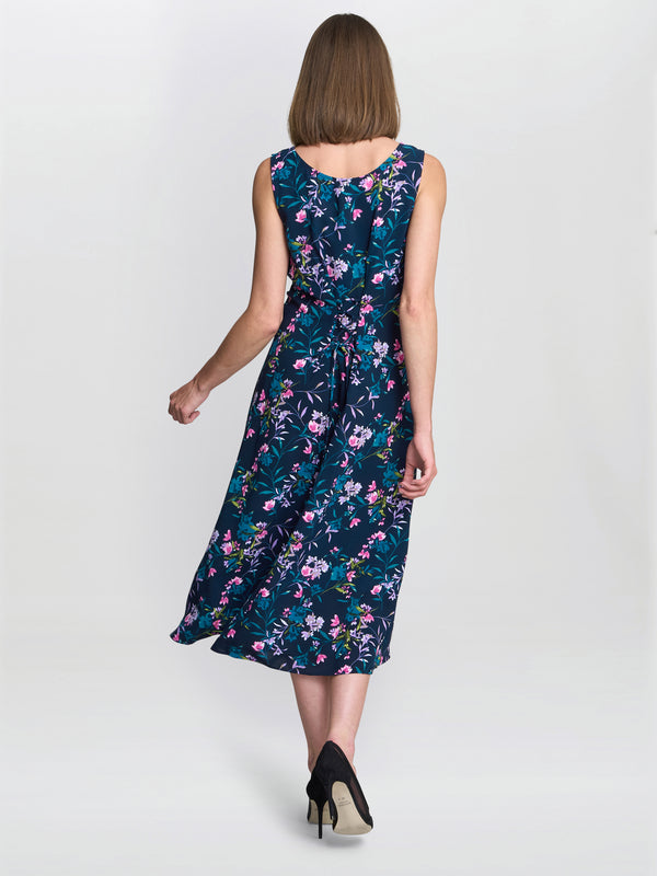 Gina Bacconi Flo Floral Jersey Dress