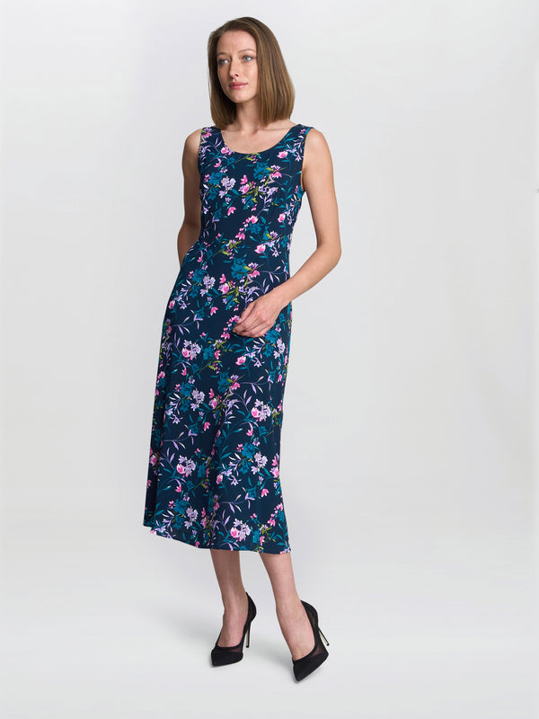 Gina Bacconi Flo Floral Jersey Dress