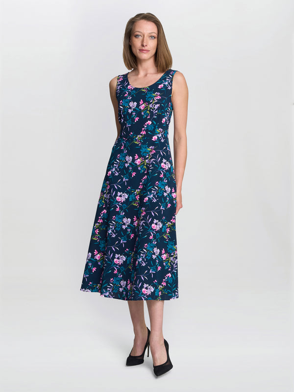 gina bacconi Flo floral jersey dress