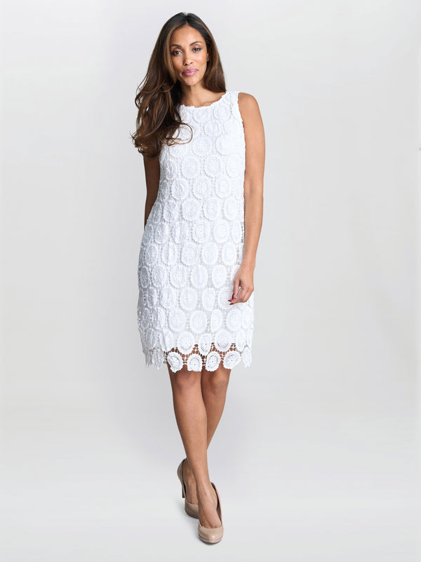 Gina Bacconi Fran Giupure Lace Shift Dress