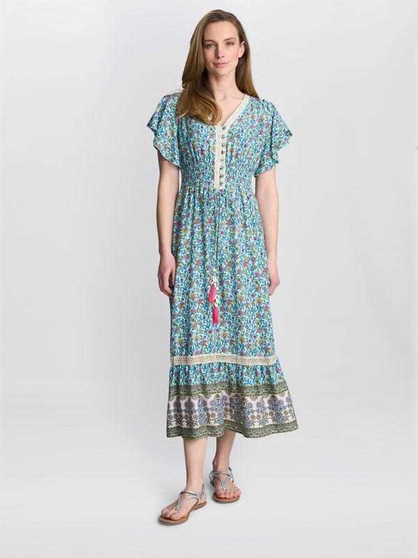 gina bacconi Frankie vintage print dress