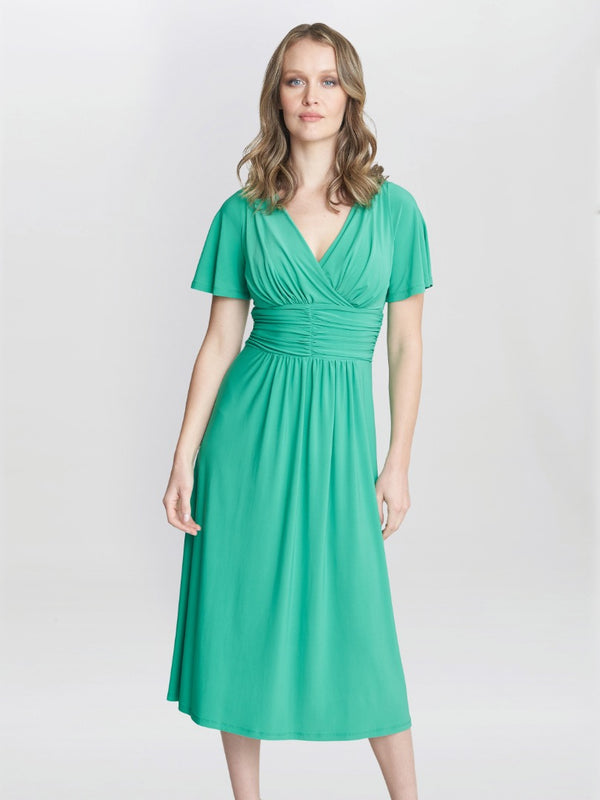 gina bacconi Frieda jersey dress JADE