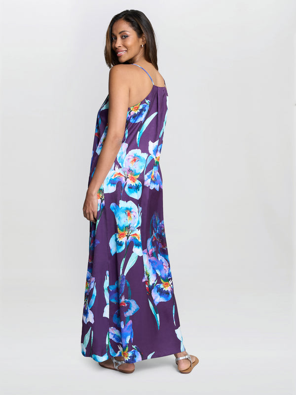 Gina Bacconi Genny Floral Print Maxi Dress