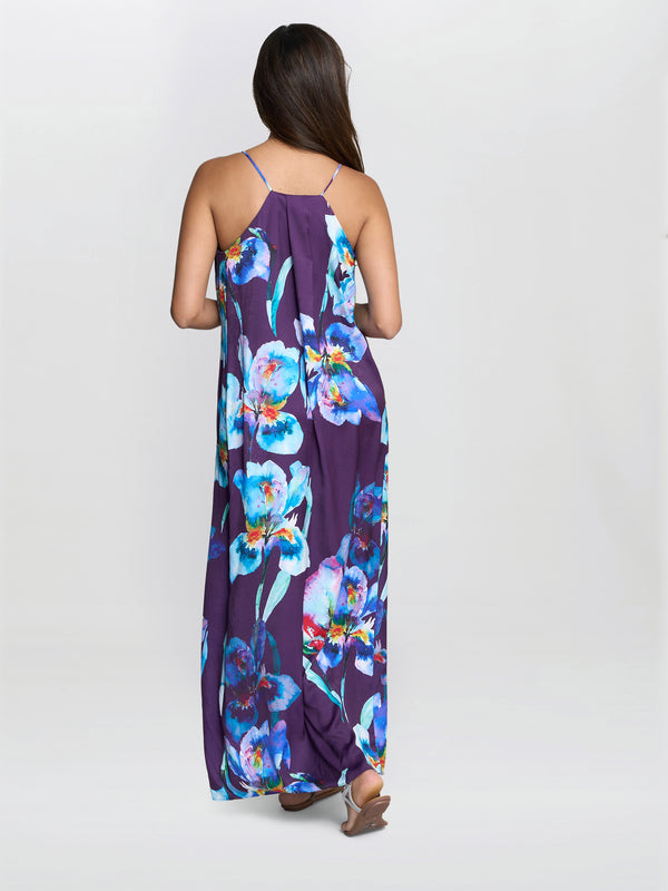 Gina Bacconi Genny Floral Print Maxi Dress