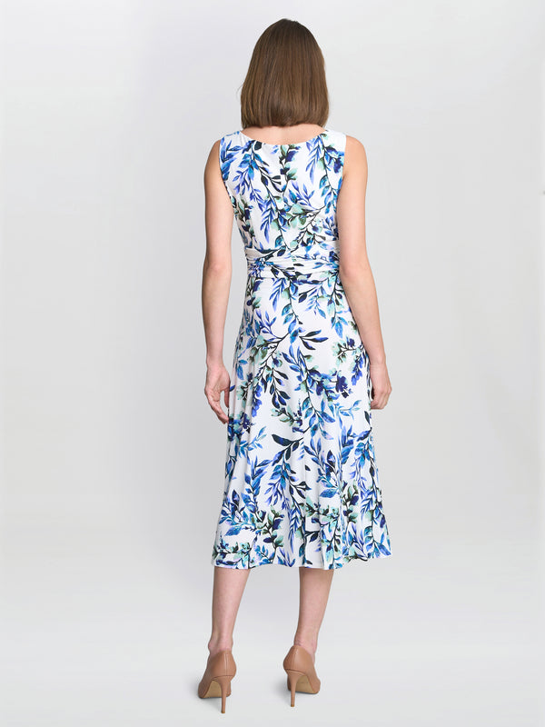 Gina Bacconi George Floral Print Midi Dress