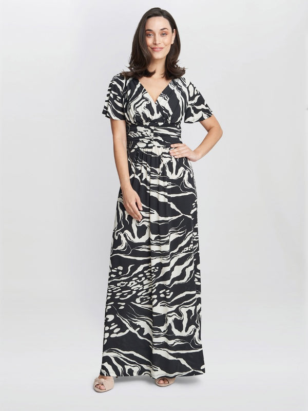 gina bacconi Geraldine jersey maxi dress