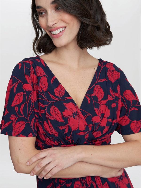 Gina Bacconi Geri Jersey Print Dress