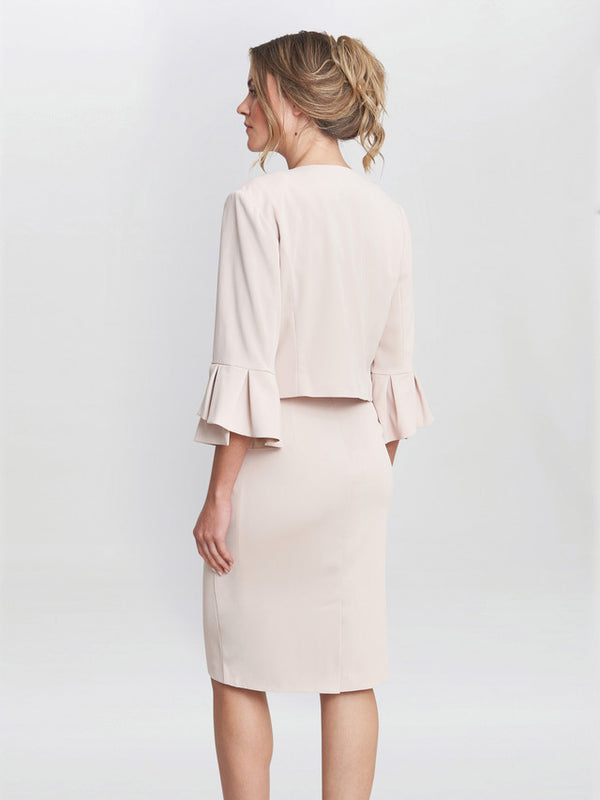 Gina Bacconi Gigi Moss Crepe Bolero Antique Rose