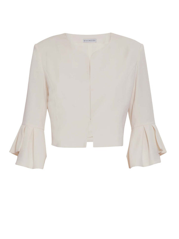 Gina Bacconi Gigi Moss Crepe Bolero Antique Rose