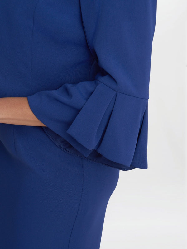 Gina Bacconi Gigi Moss Crepe Bolero Navy