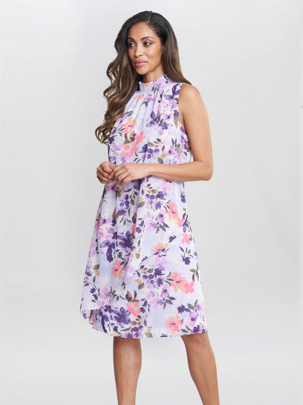 Gina Bacconi Ginnie Printed Sleeveless Dress