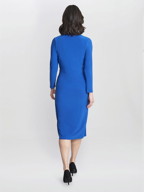 Gina Bacconi Gloria Jersey Wrap Dress COBALT