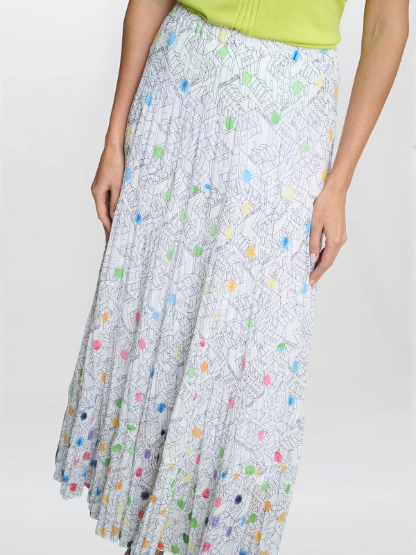 Gina Bacconi Holly Pleated Maxi Skirt