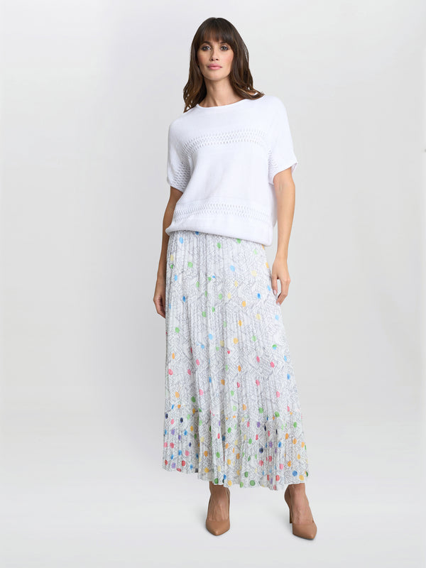 Gina Bacconi Holly Pleated Maxi Skirt