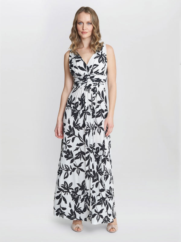 Gina Bacconi Jacquelin Jersey Maxi Dress
