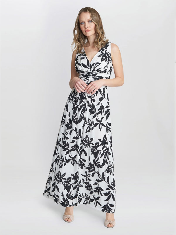 Gina Bacconi Jacquelin Jersey Maxi Dress