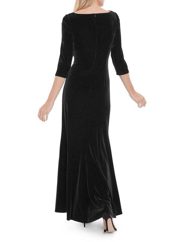 Gina Bacconi Jaisa Velvet Maxi Dress BLACK