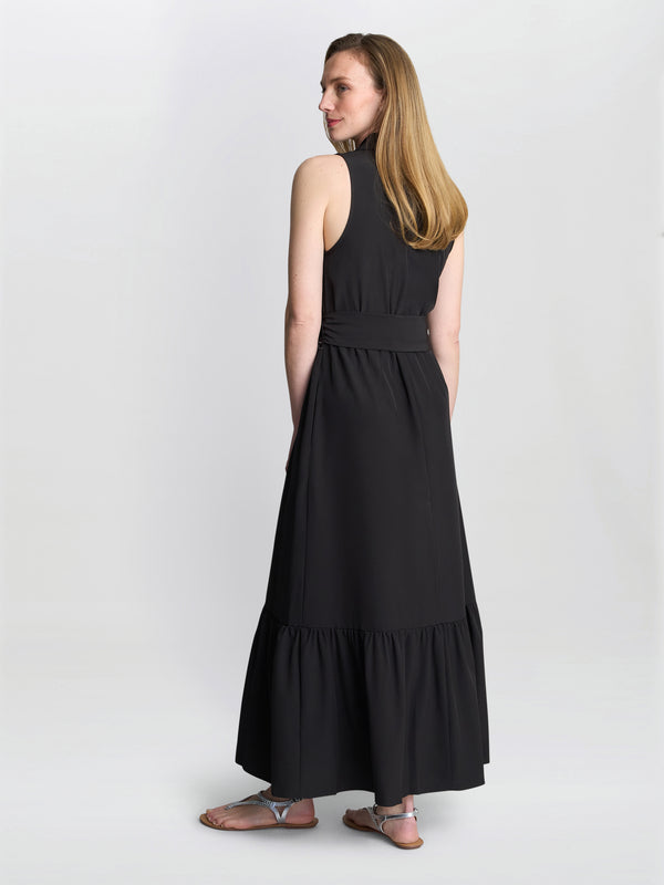 Gina Bacconi Jamie Maxi Shirt Dress Black
