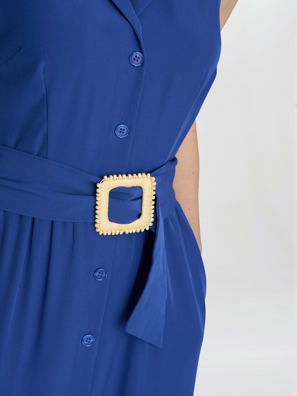 Gina Bacconi Jamie Maxi Shirt Dress Blue