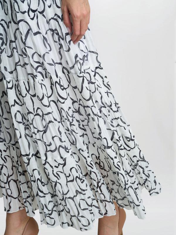 Gina Bacconi Jasmina Pleated Maxi Skirt