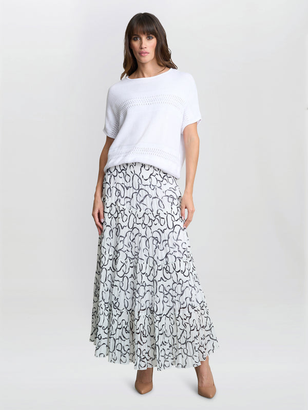 gina bacconi Jasmina pleated maxi skirt