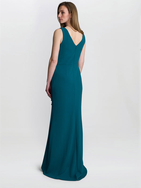 Gina Bacconi Jayden Crepe Maxi Dress